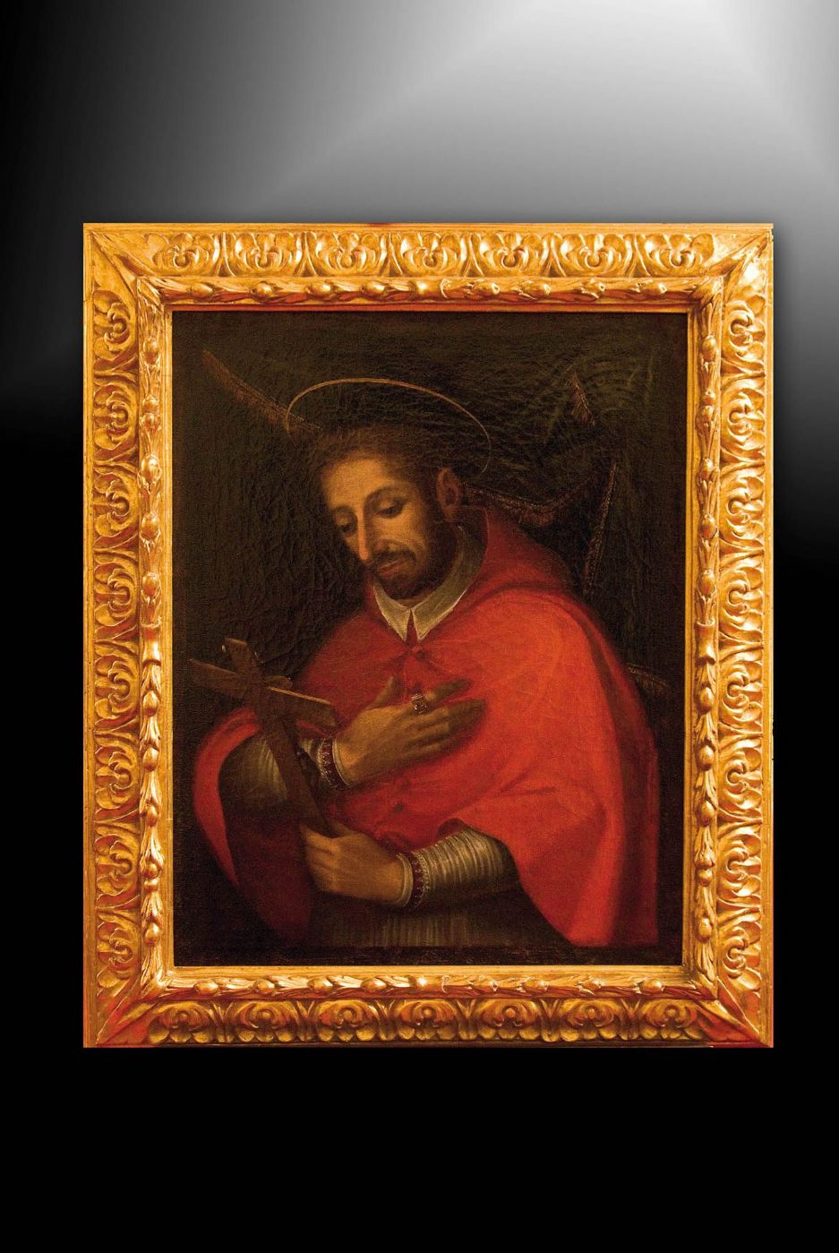 GUERCINO - MASTERPIECE FROM A MAJOR INTERNATIONAL MUSEUM - SAINT CHARLES BORROMEO IN PRAYER BEFORE THE CRUCIFIX - Giovanni Francesco Barbieri known as IL GUERCINO (Cento 1591 - Bologna 1666) - Expertise by Prof. Maurizio Marini